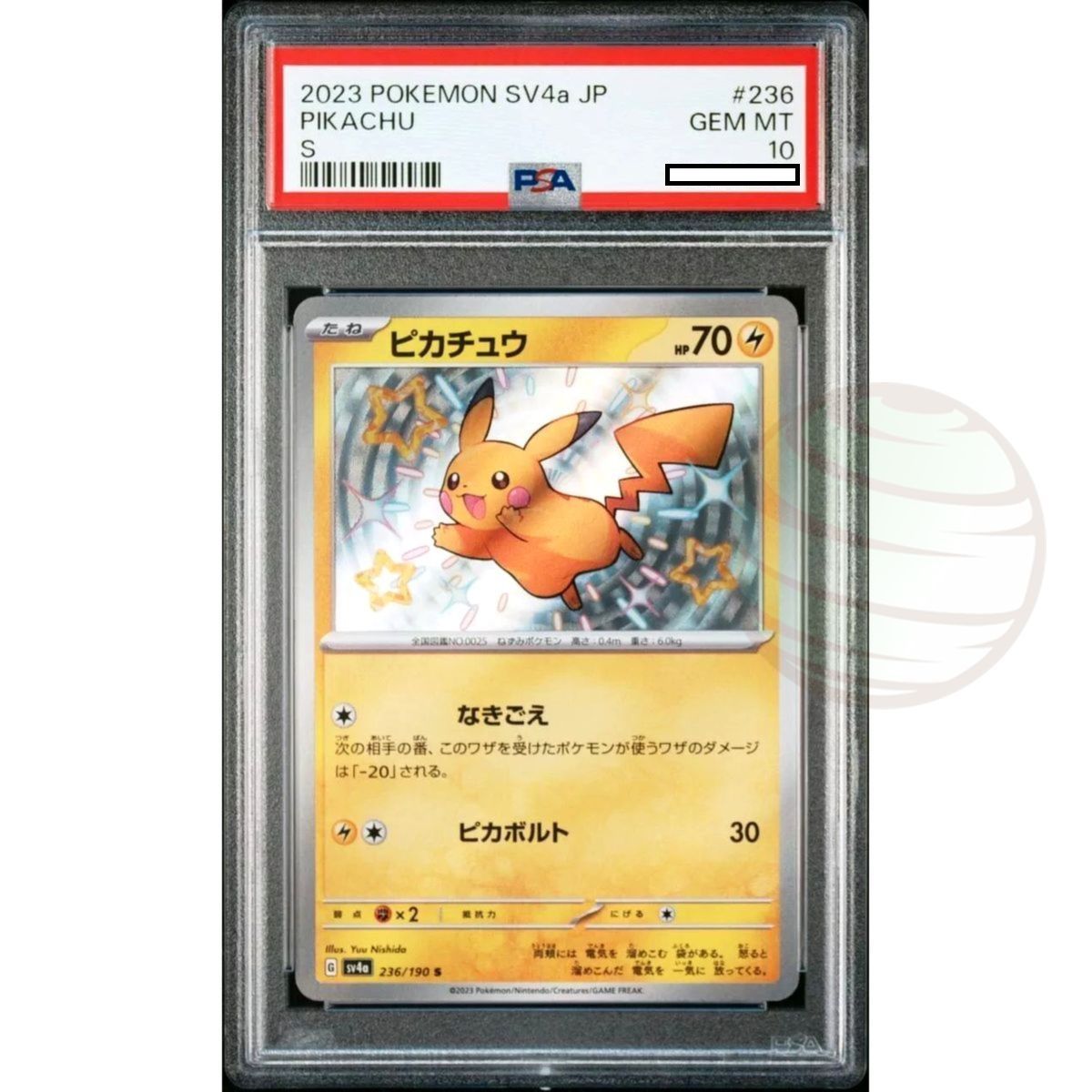 [PSA 10 - Gem Mint] - Carte Gradée - Pikachu 236/190 SV4A - 2023 - Pokémon - Japonais