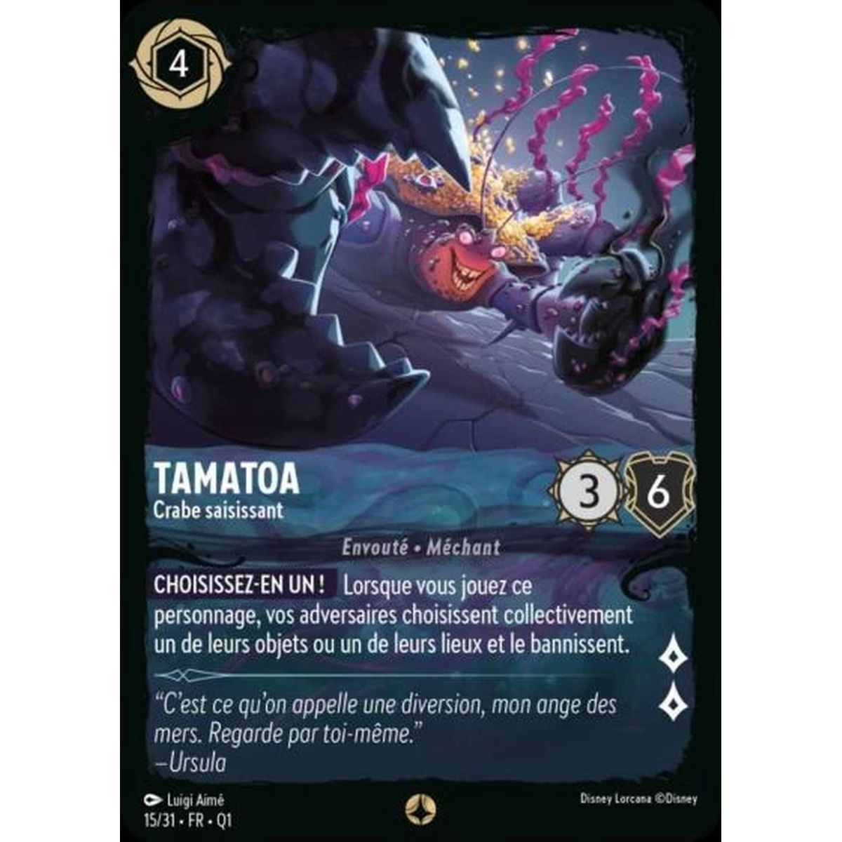 Tamatoa, Crabe saisissant - 15/31 - QU1 - Quête des Illumineurs - Menace des profondeurs - Scénario - Français