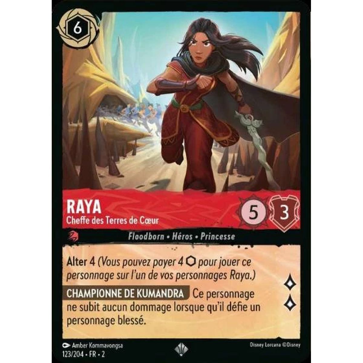 Raya, Cheffe des Terres de Cœur - 123/204 - ROTF - L'Ascension Des Floodborn - Super Rare - Français