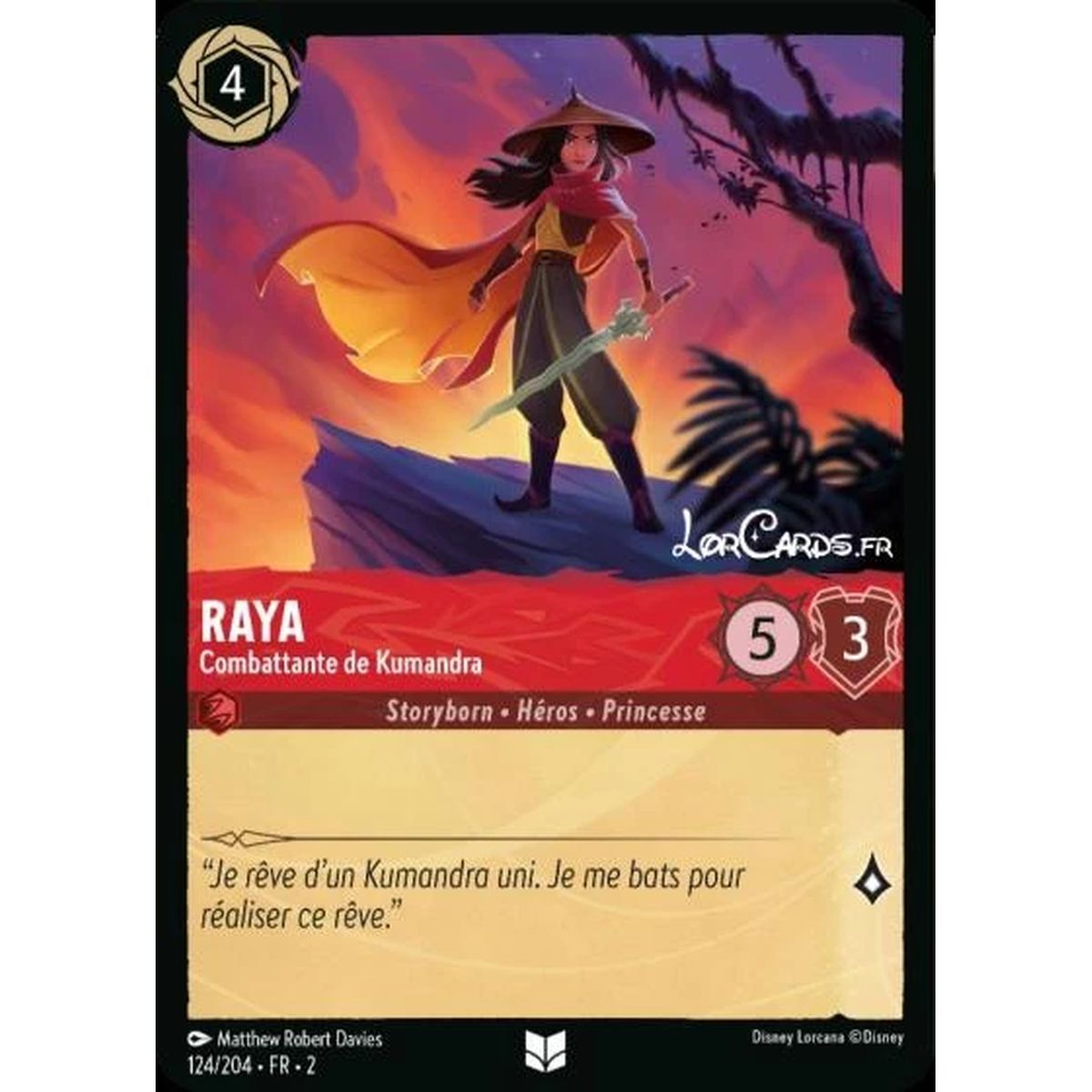 Raya, Combattante de Kumandra - 124/204 - ROTF - L'Ascension Des Floodborn - Brillante - Premium - Français