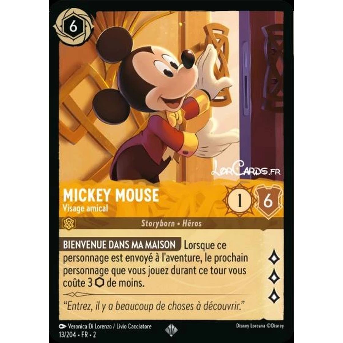 Mickey Mouse, Visage amical - 13/204 - ROTF - L'Ascension Des Floodborn - Super Rare - Français