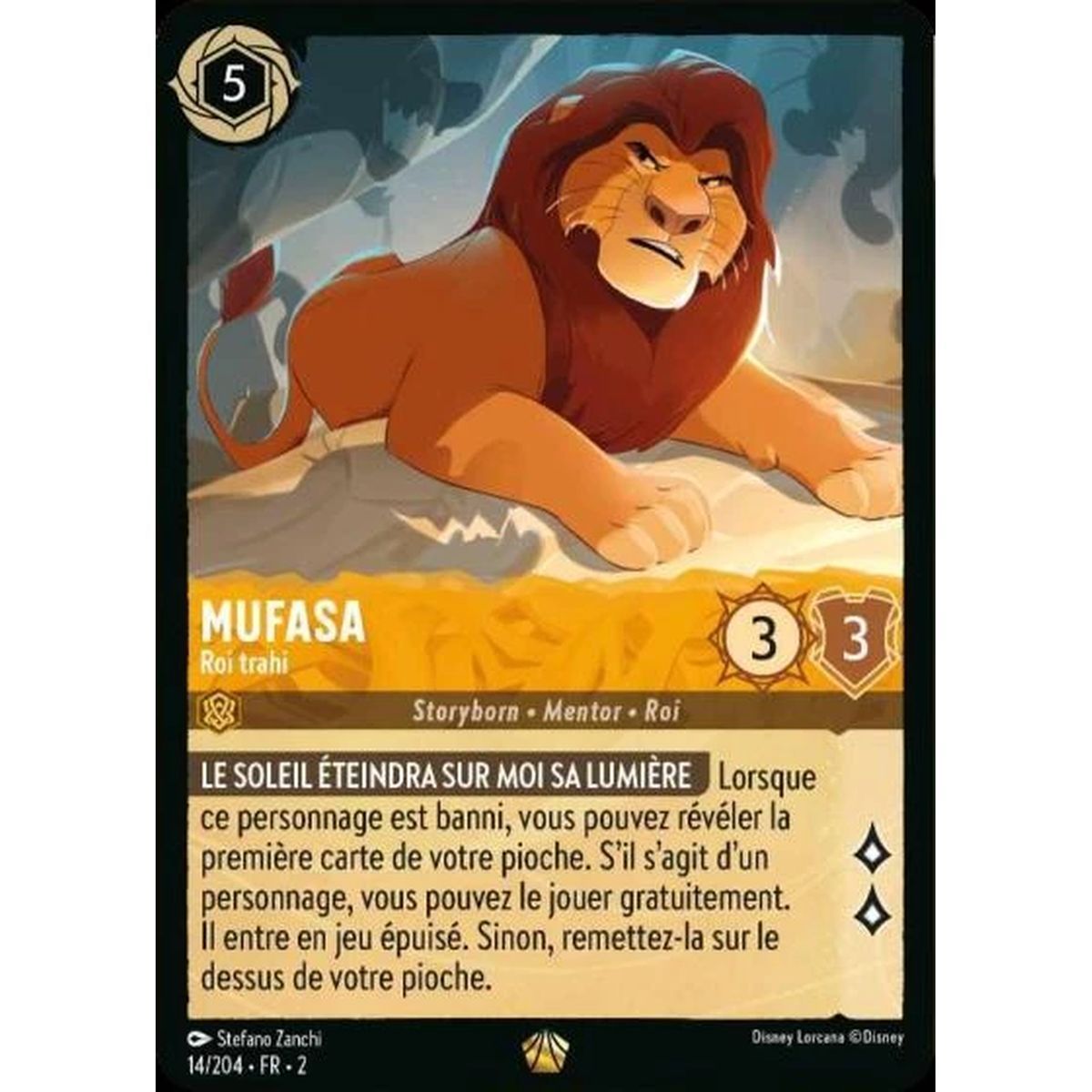 Mufasa, Roi trahi - 14/204 - ROTF - L'Ascension Des Floodborn - Brillante - Premium - Français