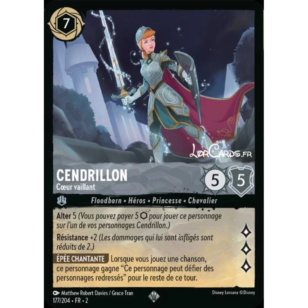 Cendrillon, Cœur vaillant - 177/204 - ROTF - L'Ascension Des Floodborn - Super Rare - Français