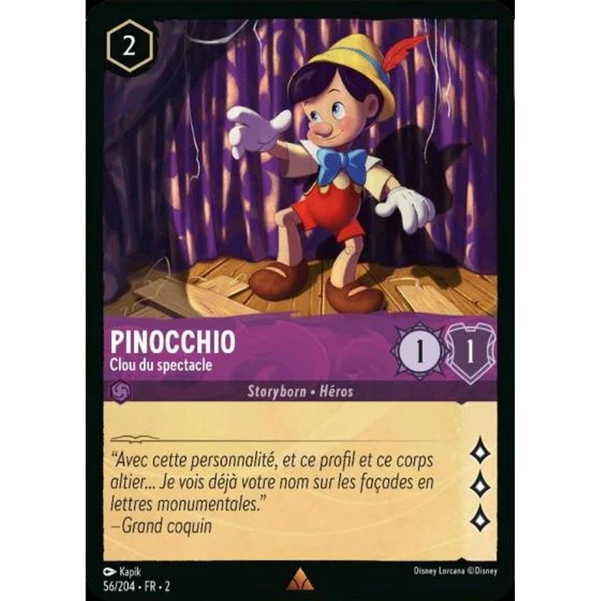 Item Pinocchio, Clou du spectacle - 56/204 - ROTF - L'Ascension Des Floodborn - Rare - Français