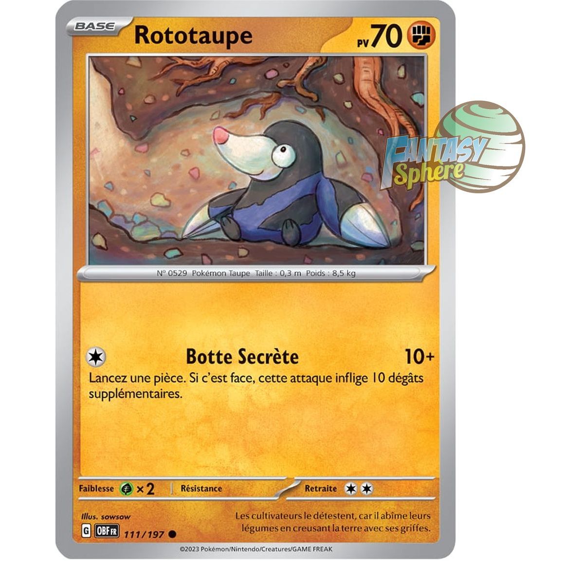 Rototaupe - Reverse 111/197 - Ecarlate et Violet Flammes Obsidiennes