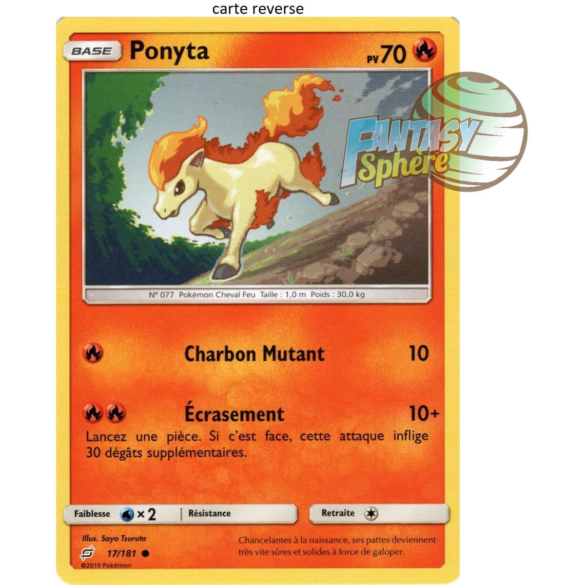 Item Ponyta - Reverse 17/181 - Soleil et Lune 9 Duo de Choc