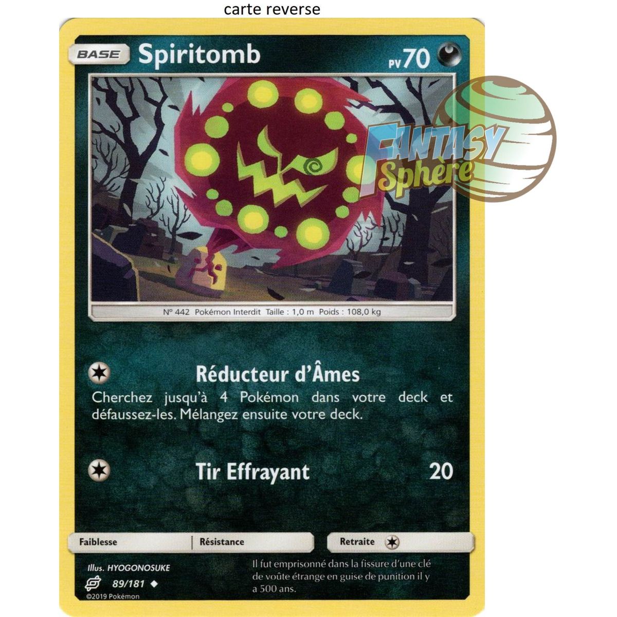 Item Spiritomb - Reverse 89/181 - Soleil et Lune 9 Duo de Choc