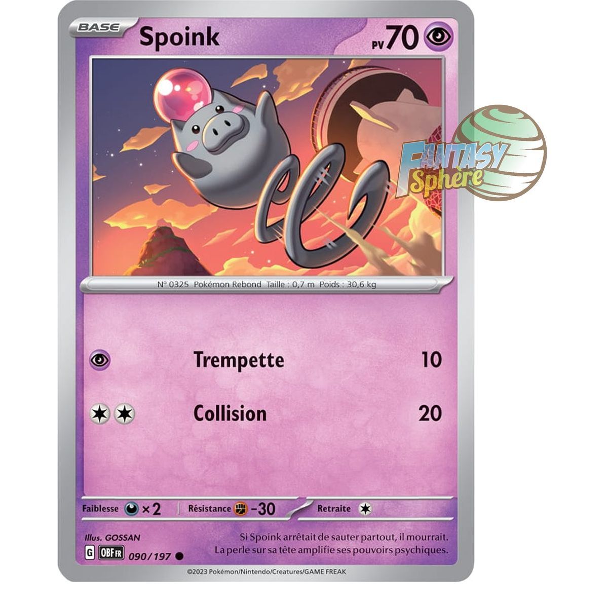 Spoink - Reverse 90/197 - Ecarlate et Violet Flammes Obsidiennes