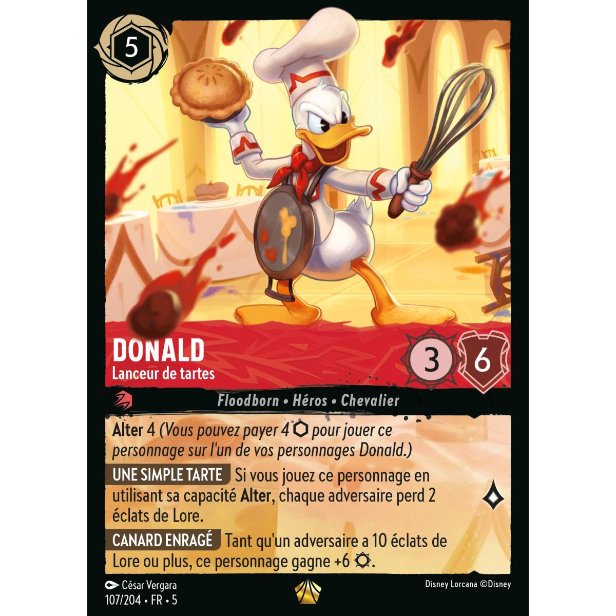 Donald - Lanceur de tartes - 107/204 - SSK - Ciel Scintillant - Brillante - Premium - Français