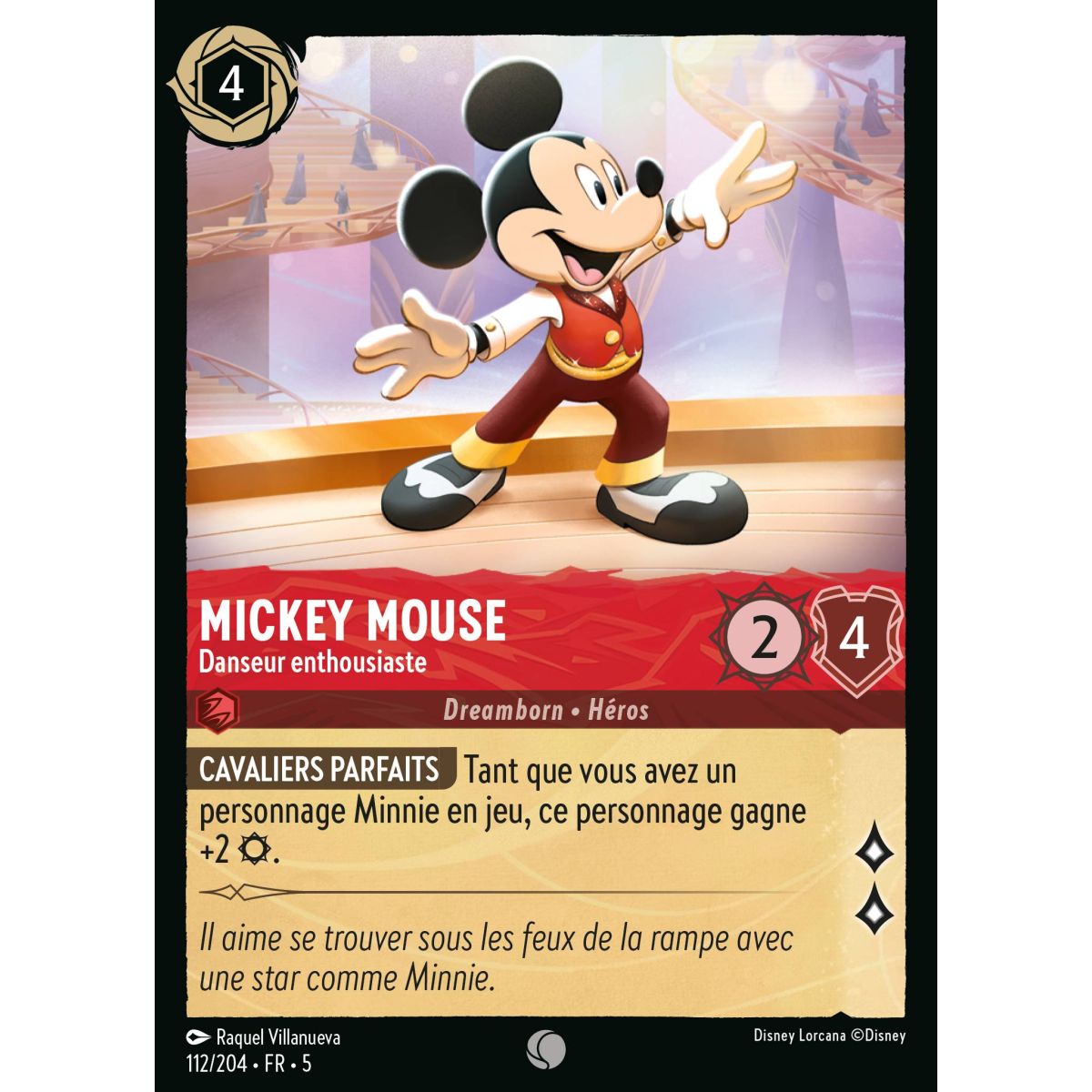 Mickey Mouse - Danseur enthousiaste - 112/204 - SSK - Ciel Scintillant - Commune - Français