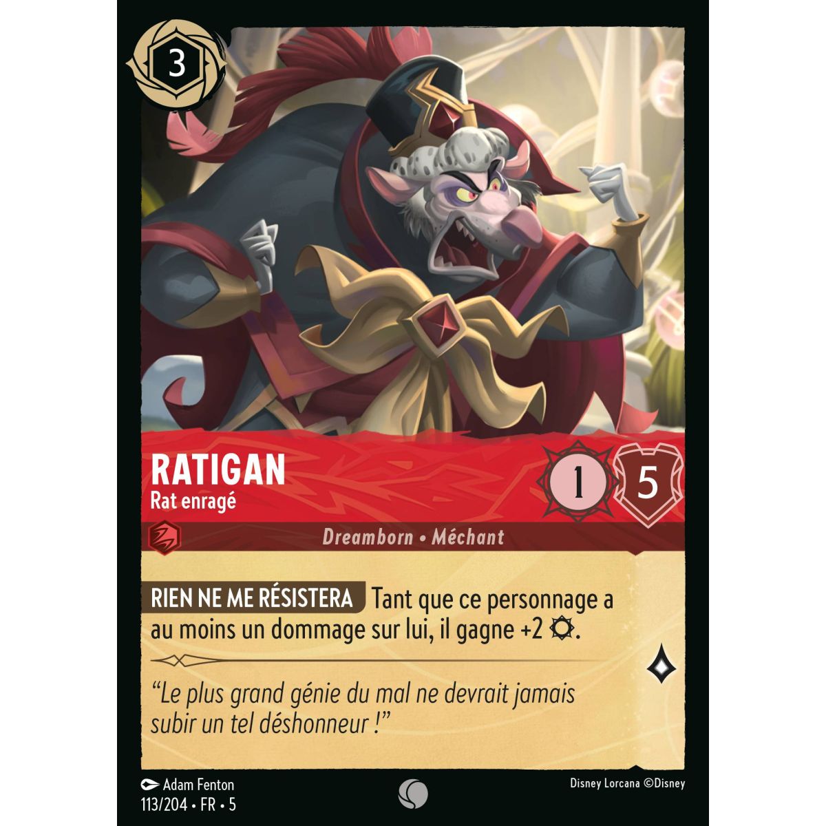 Ratigan - Rat enragé - 113/204 - SSK - Ciel Scintillant - Brillante - Premium - Français