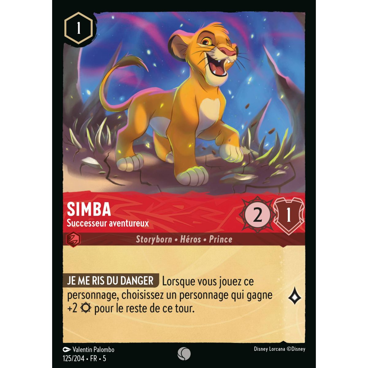 Simba - Successeur aventureux - 125/204 - SSK - Ciel Scintillant - Commune - Français