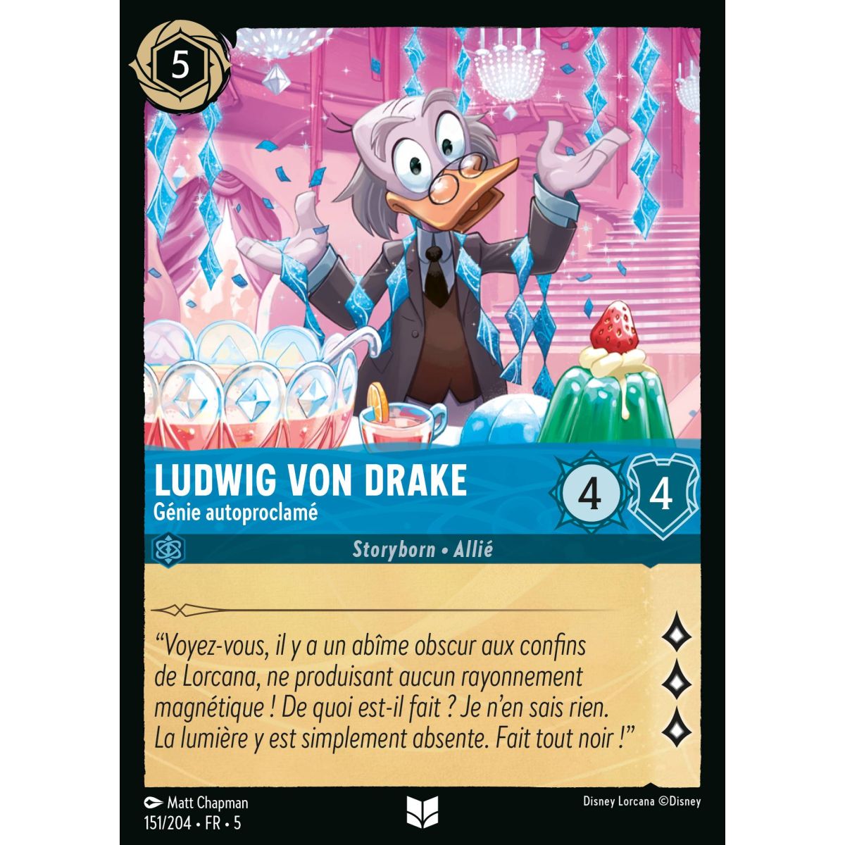 Ludwig von Drake - Génie autoproclamé - 151/204 - SSK - Ciel Scintillant - Peu Commune - Français