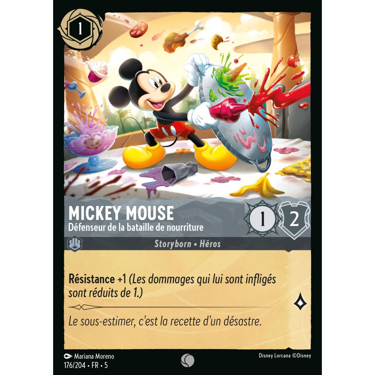 Mickey Mouse - Défenseur de la bataille de nourriture - 176/204 - SSK - Ciel Scintillant - Commune - Français