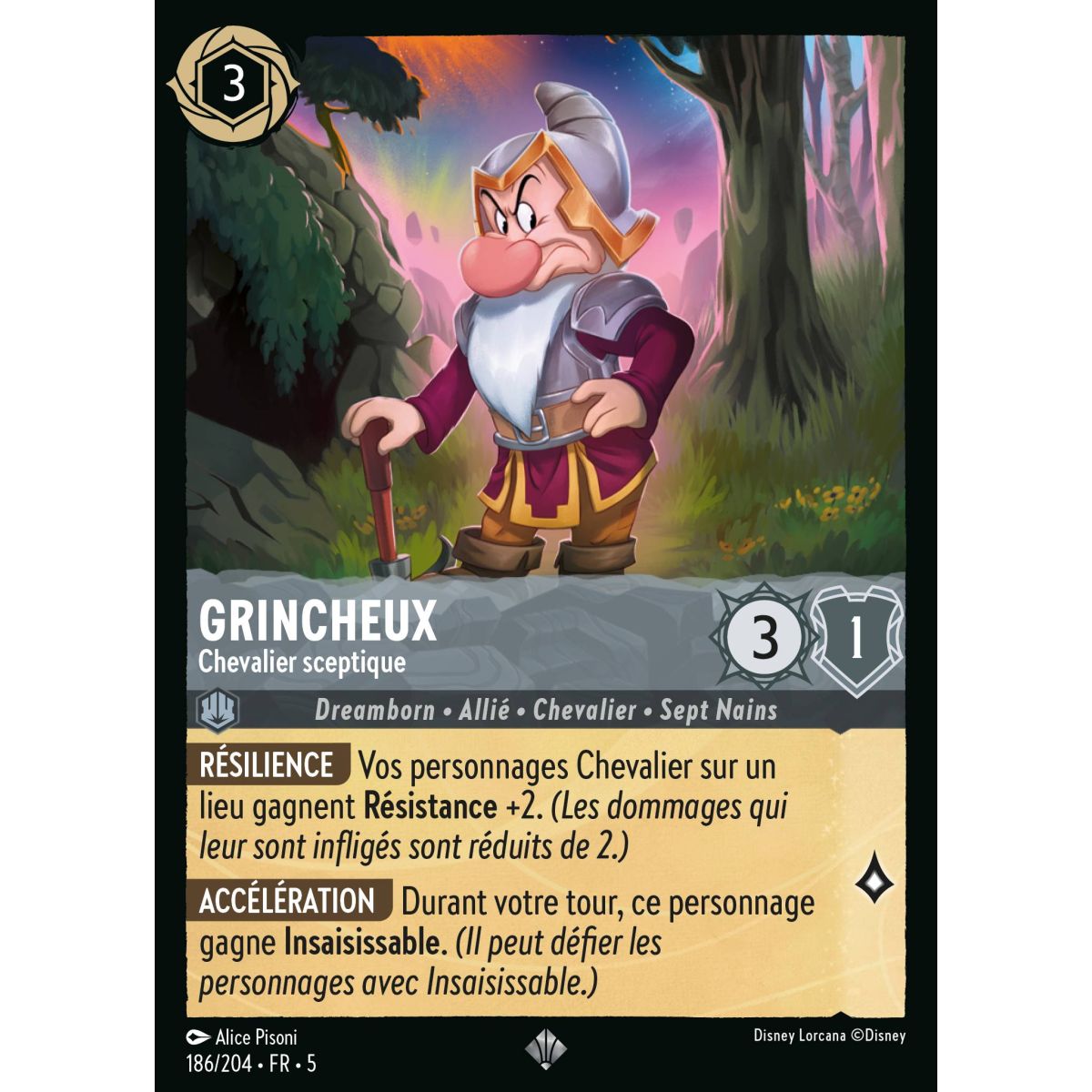 Grincheux - Chevalier sceptique - 186/204 - SSK - Ciel Scintillant - Super Rare - Français