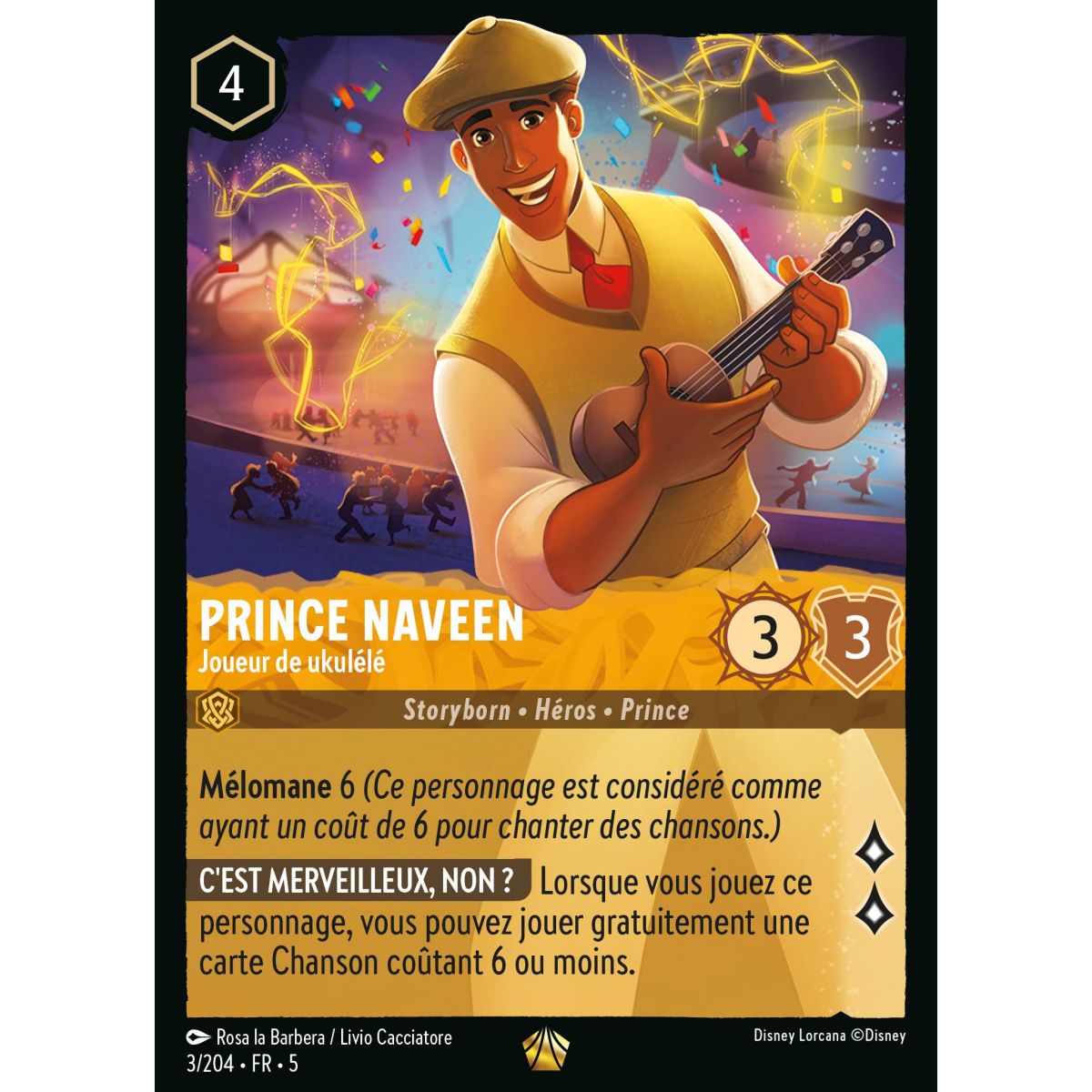 Prince Naveen - Joueur de ukulélé - 3/204 - SSK - Ciel Scintillant - Brillante - Premium - Français