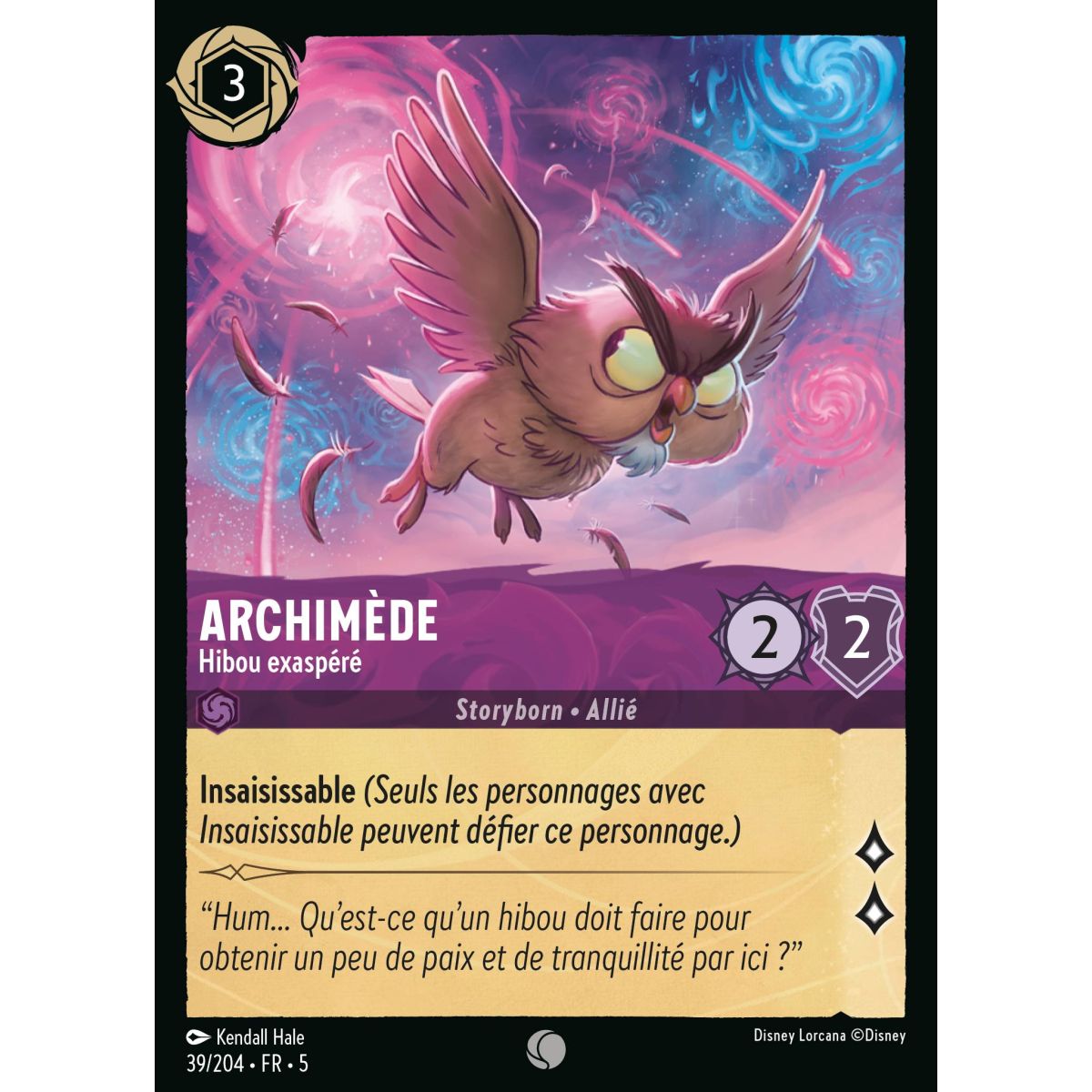 Archimède - Hibou exaspéré - 39/204 - SSK - Ciel Scintillant - Commune - Français