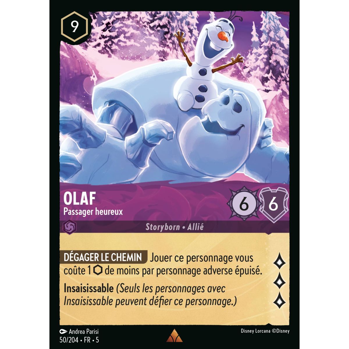 Olaf - Passager heureux - 50/204 - SSK - Ciel Scintillant - Rare - Français