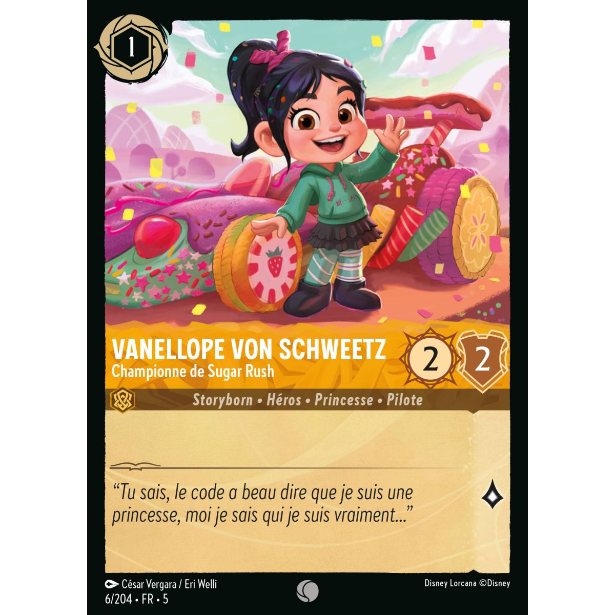 Vanellope von Schweetz - Championne de Sugar Rush - 6/204 - SSK - Ciel Scintillant - Commune - Français