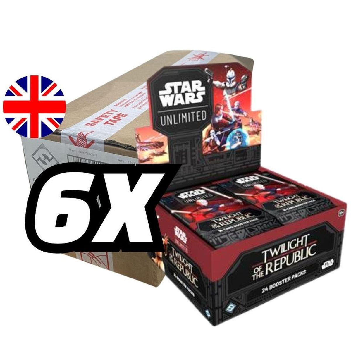 Star Wars Unlimited - Carton de 6 boîte de 24 boosters- SW Unlimited : Crépuscule de la République - EN