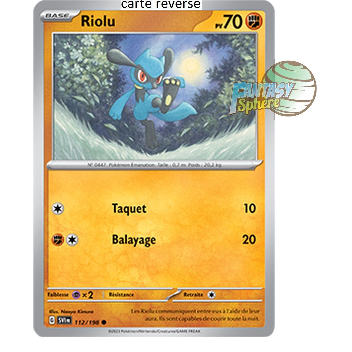 Riolu - Reverse 112/198 - Ecarlate et Violet