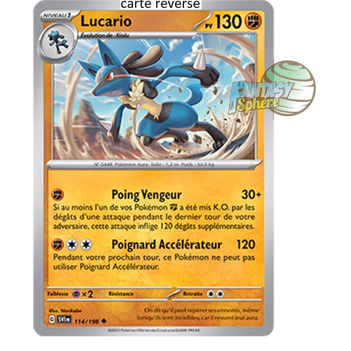 Lucario - Reverse 114/198 - Ecarlate et Violet