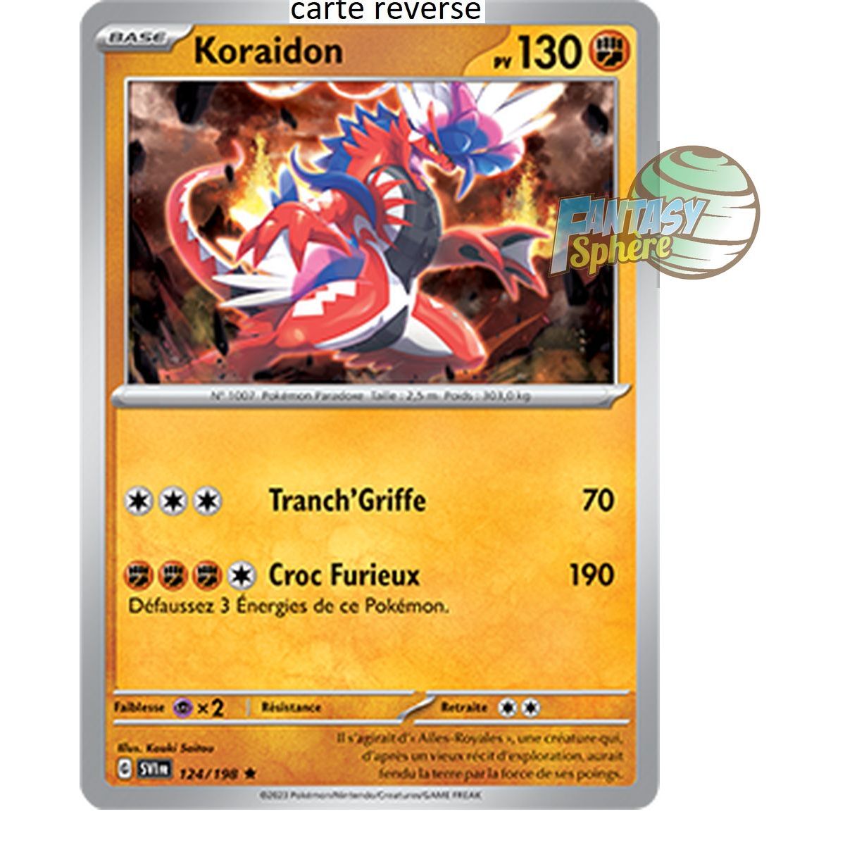 Koraidon - Reverse 124/198 - Ecarlate et Violet