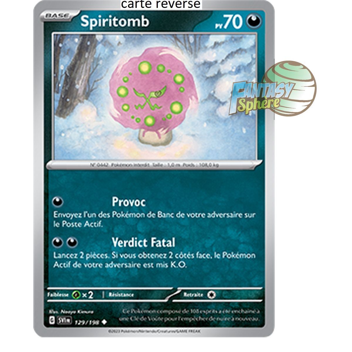 Spiritomb - Reverse 129/198 - Ecarlate et Violet