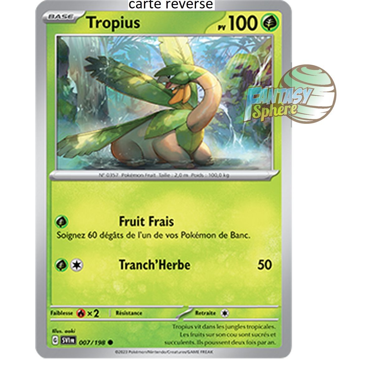 Tropius - Reverse 7/198 - Ecarlate et Violet