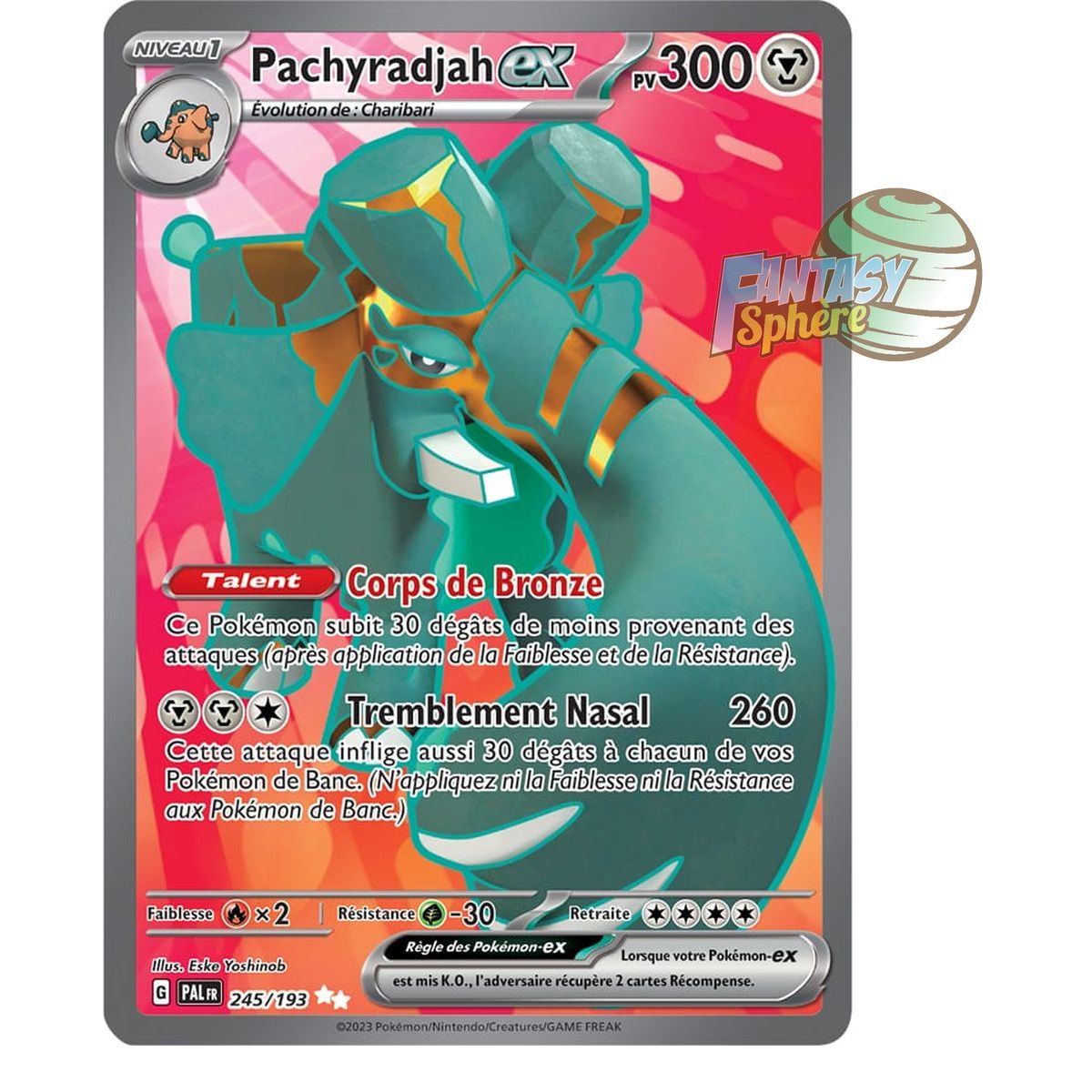 Pachyradjah EX - Ultra Rare 245/193 - Ecarlate et Violet Evolution à Paldea