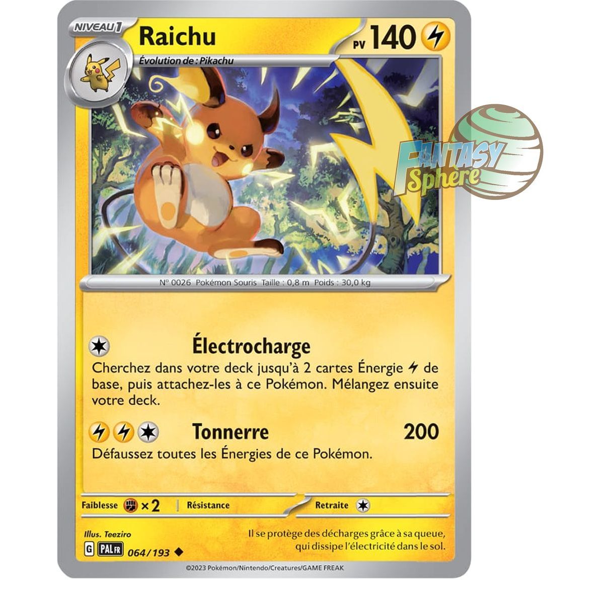 Raichu - Peu Commune 64/193 - Ecarlate et Violet Evolution à Paldea