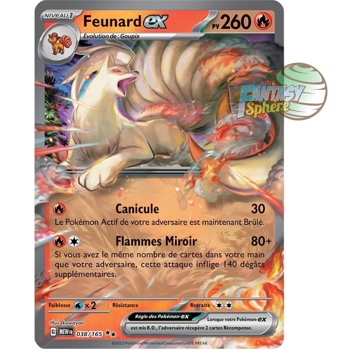 Feunard EX - Double Rare 38/165 - Ecarlate et Violet 151