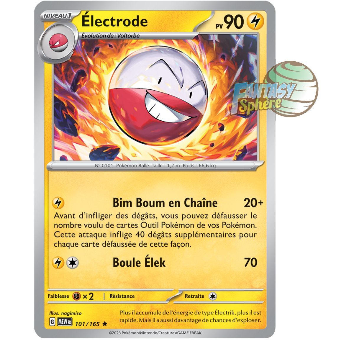 Item Électrode - Holo Rare 101/165 - Ecarlate et Violet 151