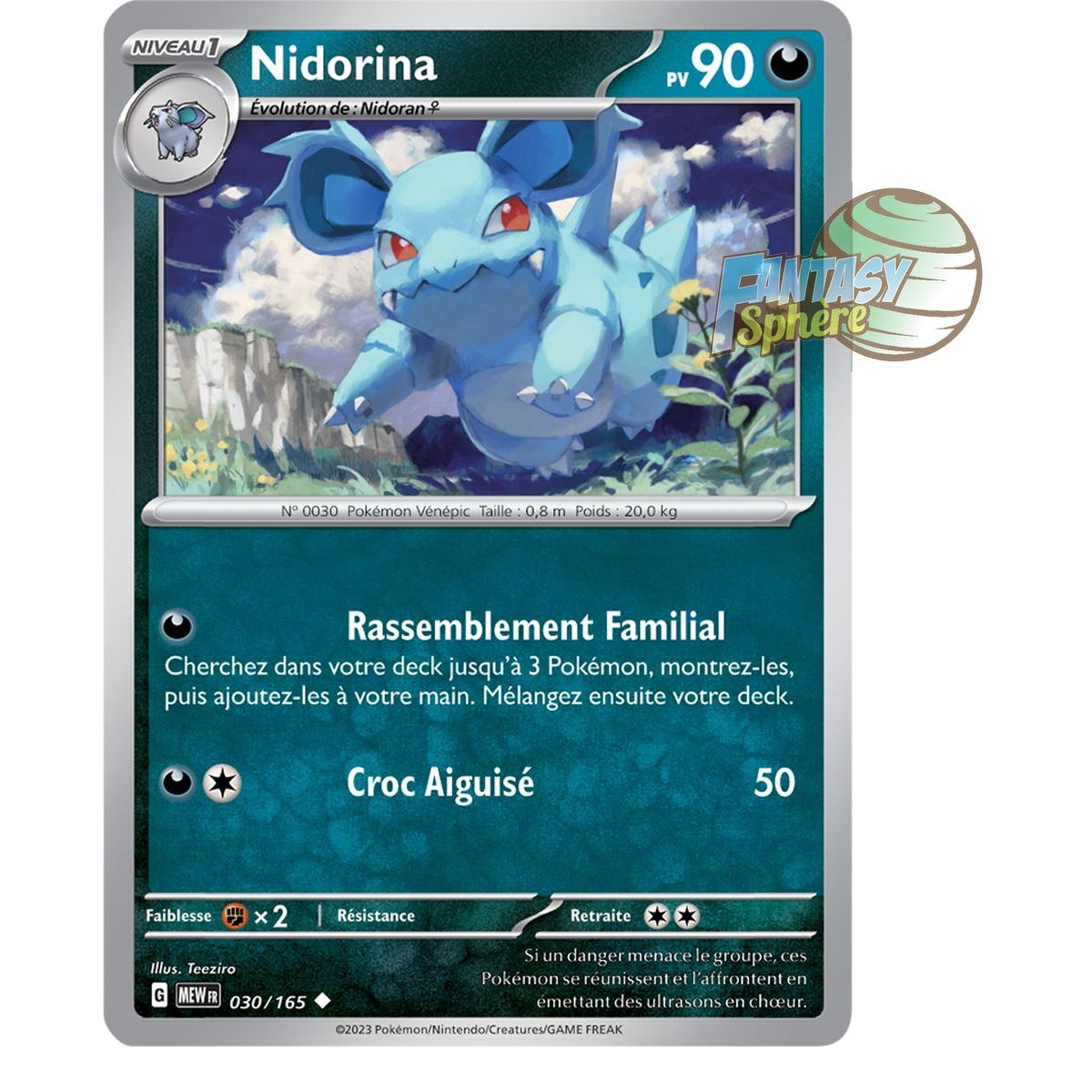 Item Nidorina - Reverse 30/165 - Ecarlate et Violet 151