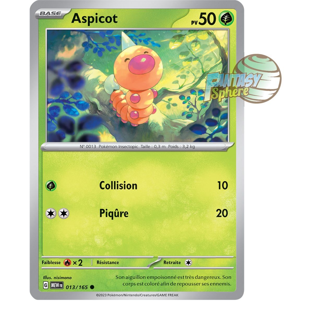 Aspicot - Reverse 13/165 - Ecarlate et Violet 151