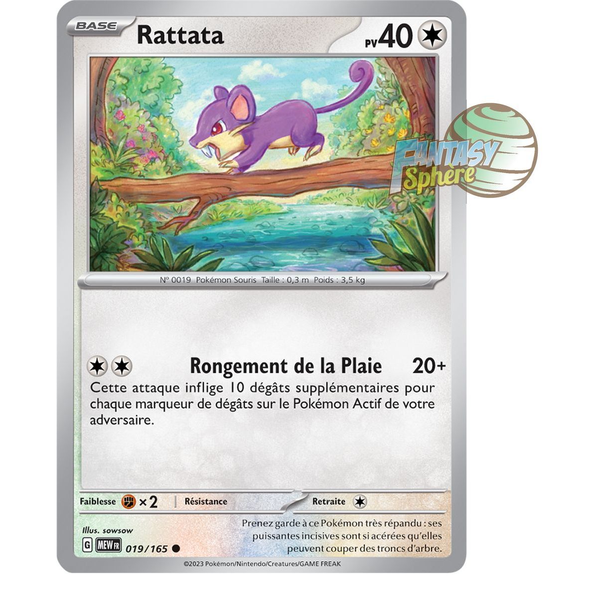 Item Rattata - Reverse 19/165 - Ecarlate et Violet 151