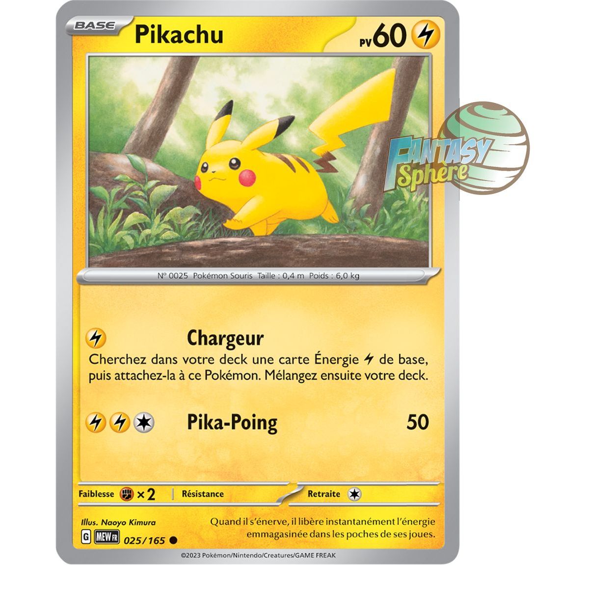 Pikachu - Reverse 25/165 - Ecarlate et Violet 151