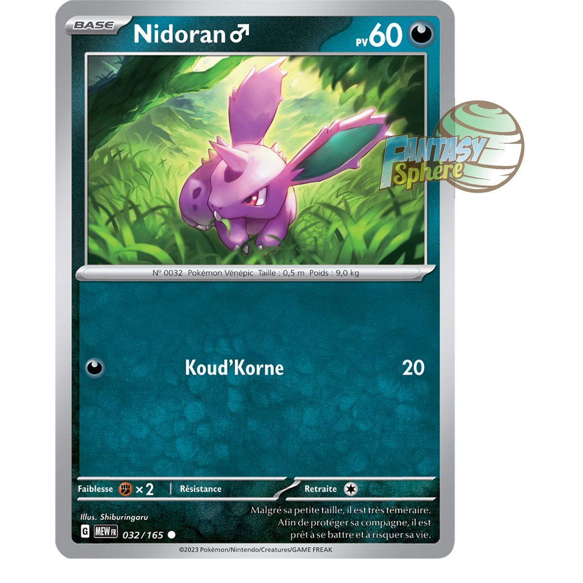 Nidoran♂ - Reverse 32/165 - Ecarlate et Violet 151