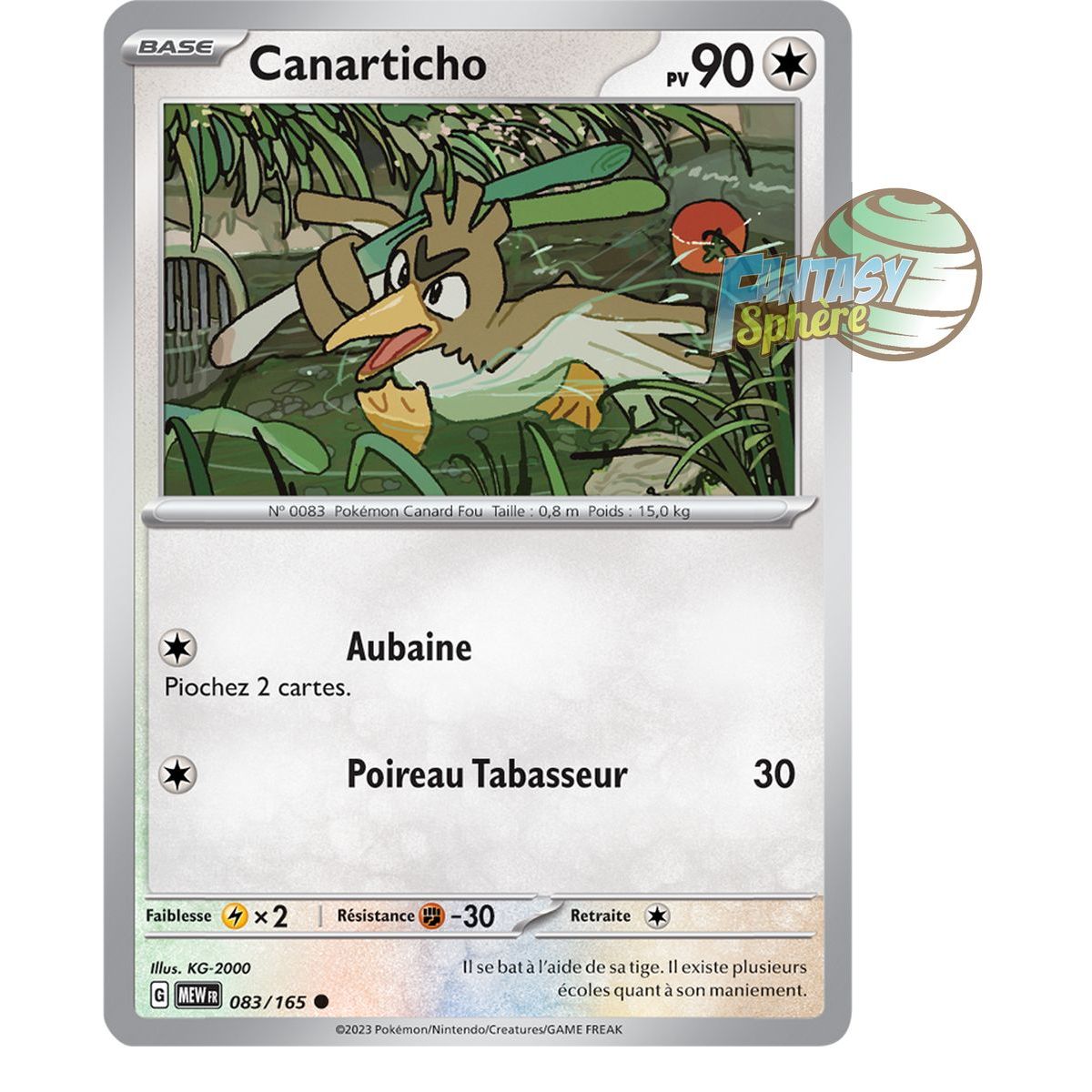 Canarticho - Reverse 83/165 - Ecarlate et Violet 151