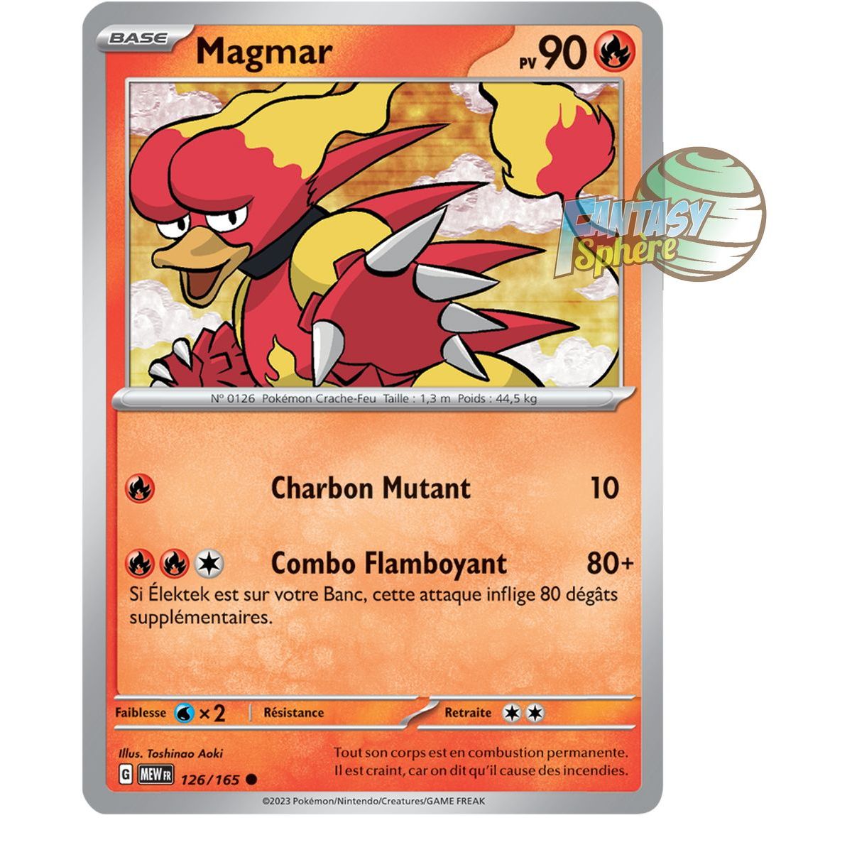 Magmar - Reverse 126/165 - Ecarlate et Violet 151