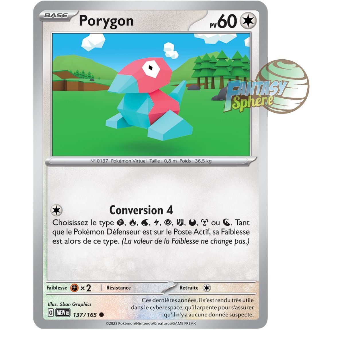 Porygon - Reverse 137/165 - Ecarlate et Violet 151