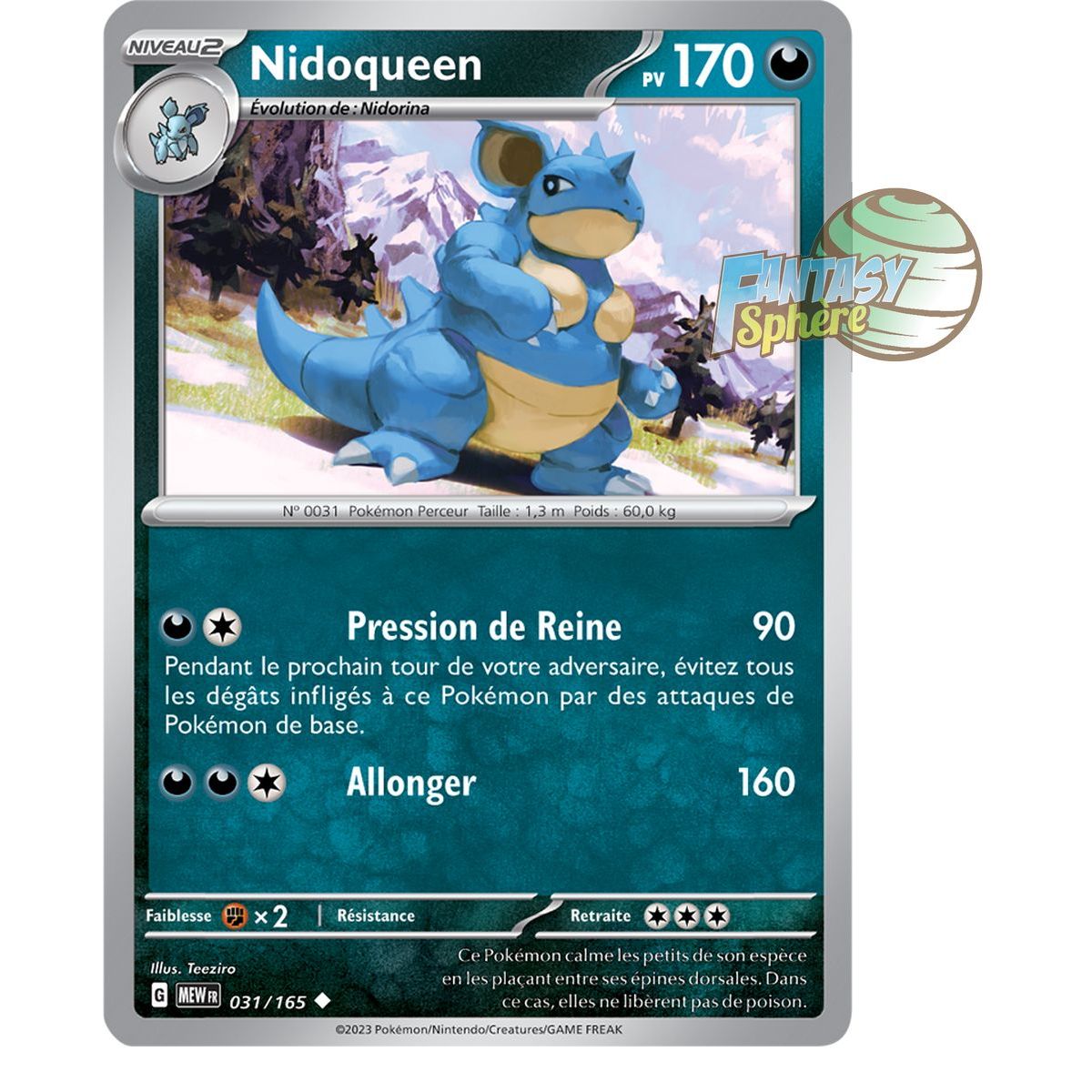 Item Nidoqueen - Peu Commune 31/165 - Ecarlate et Violet 151