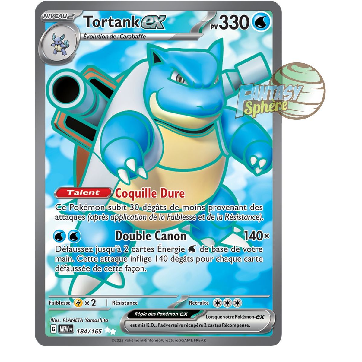 Tortank EX - Ultra Rare 184/165 - Ecarlate et Violet 151