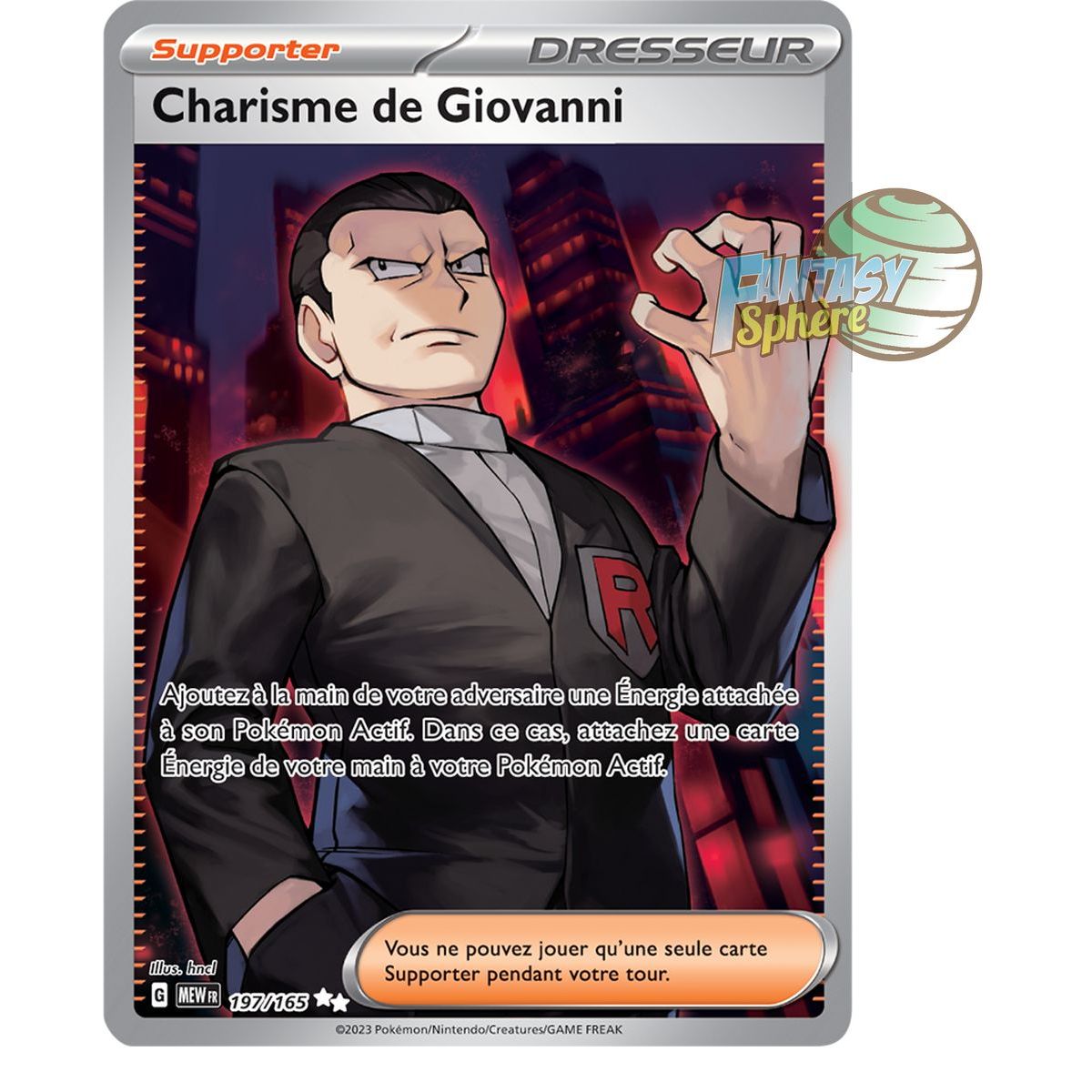 Charisme de Giovanni - Ultra Rare 197/165 - Ecarlate et Violet 151