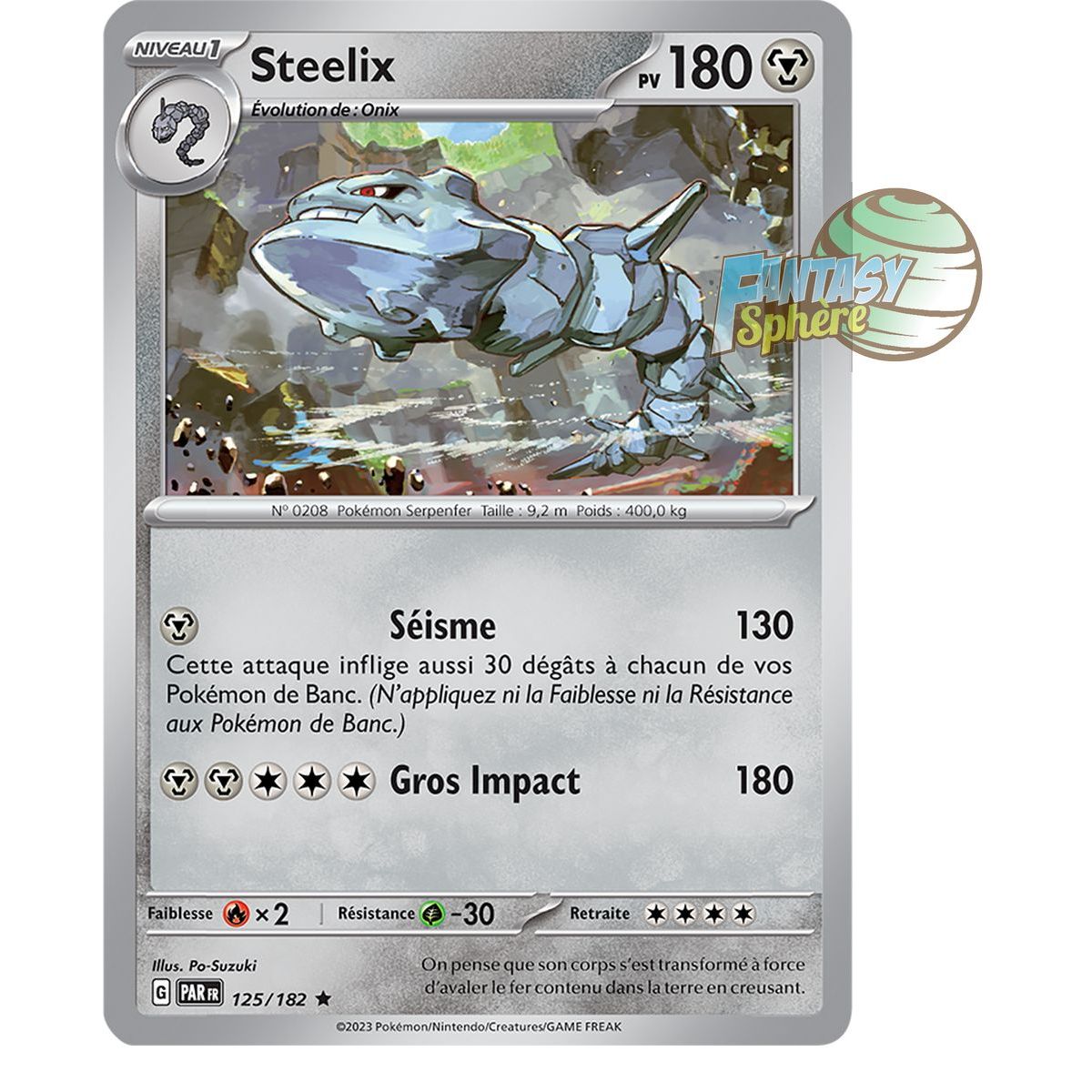 Steelix - Holo Rare 125/182 - Ecarlate et Violet Faille Paradoxe