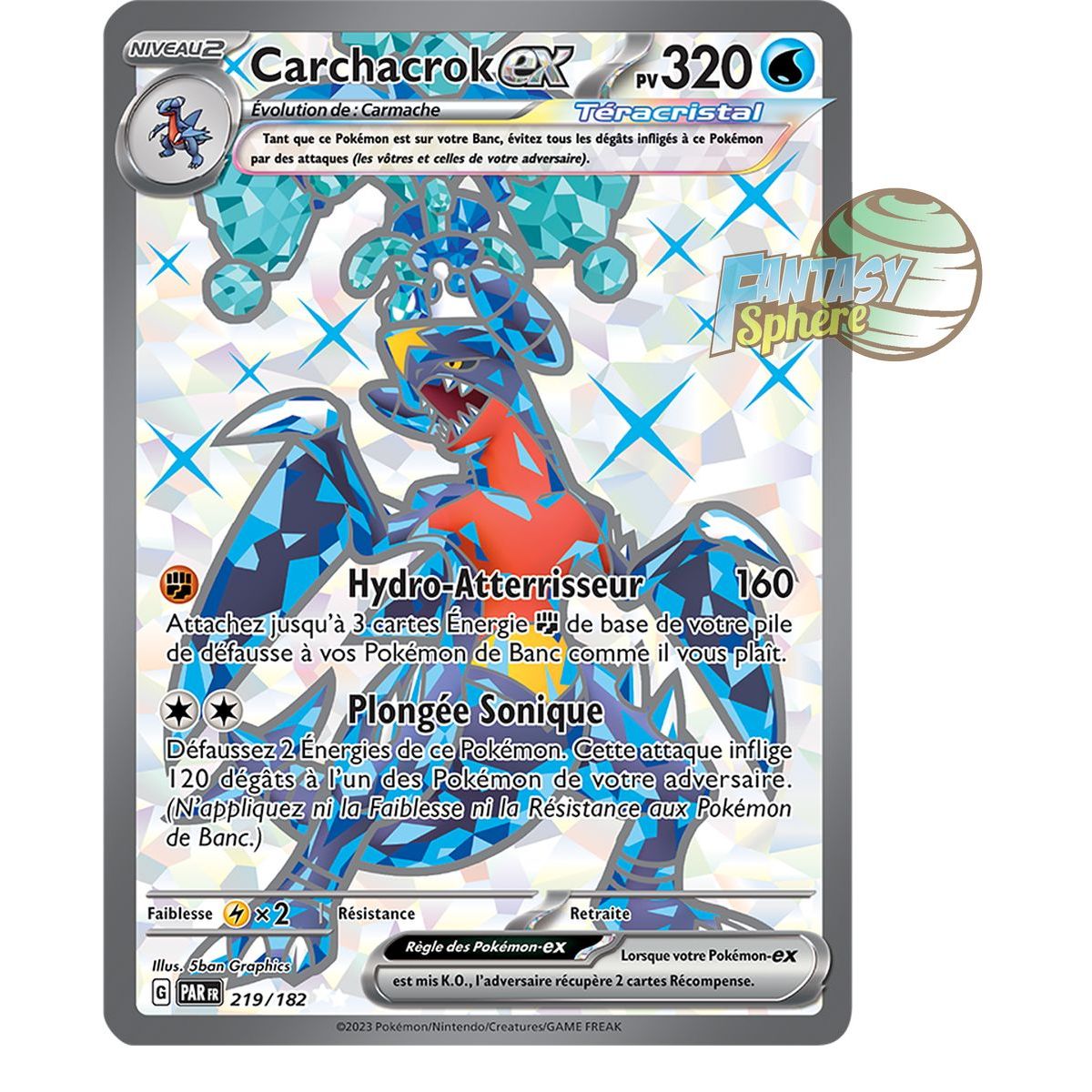 Carchacrok EX - Ultra Rare 219/182 - Ecarlate et Violet Faille Paradoxe