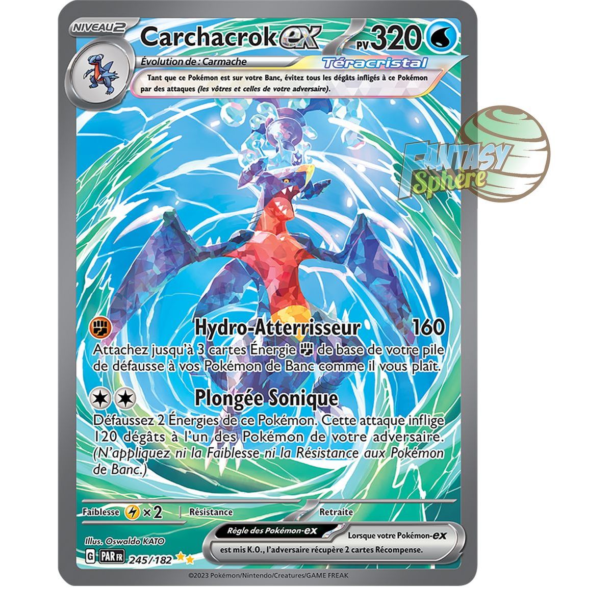 Item Carchacrok EX - Special Illustration Rare 245/182 - Ecarlate et Violet Faille Paradoxe