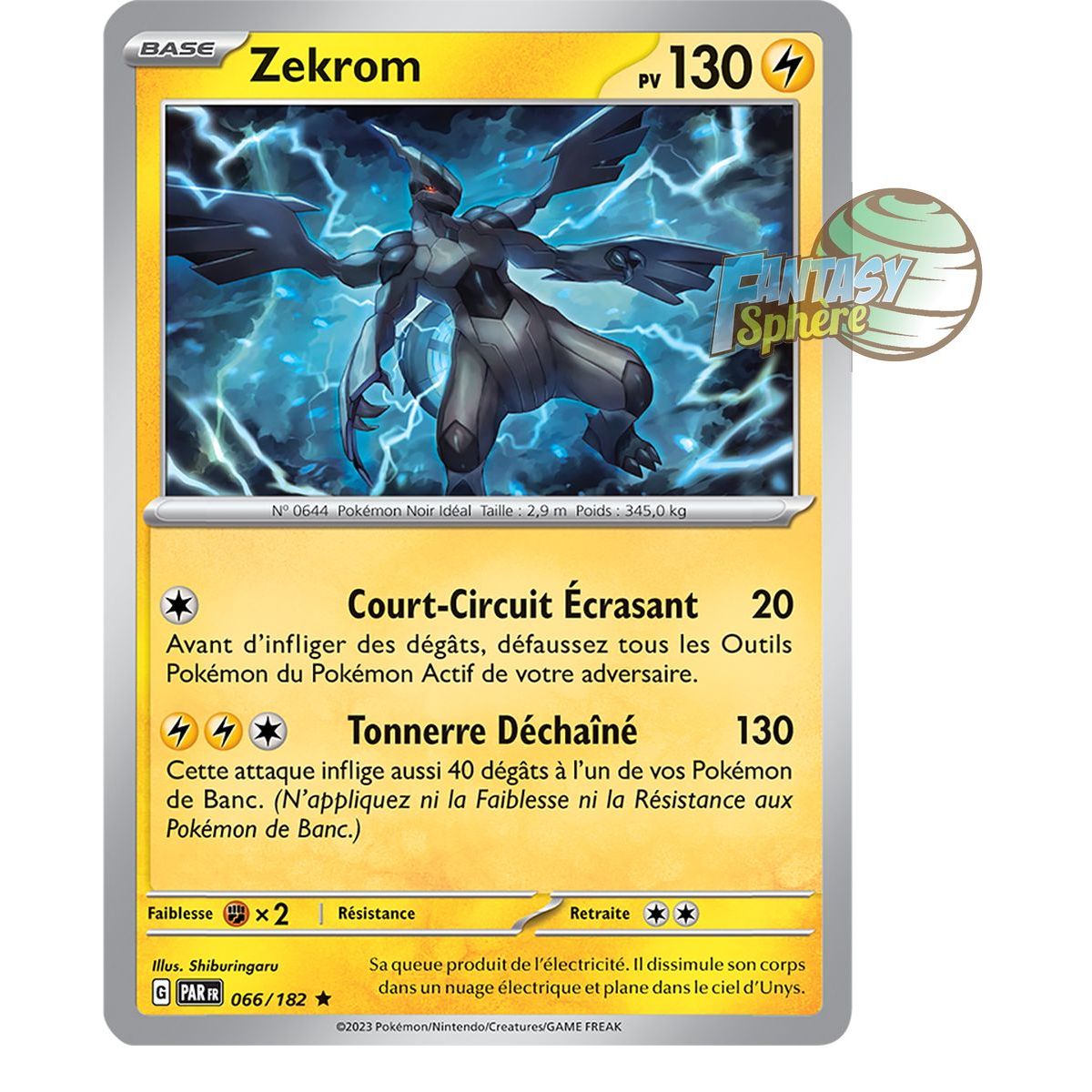 Item Zekrom - Reverse 66/182 - Ecarlate et Violet Faille Paradoxe