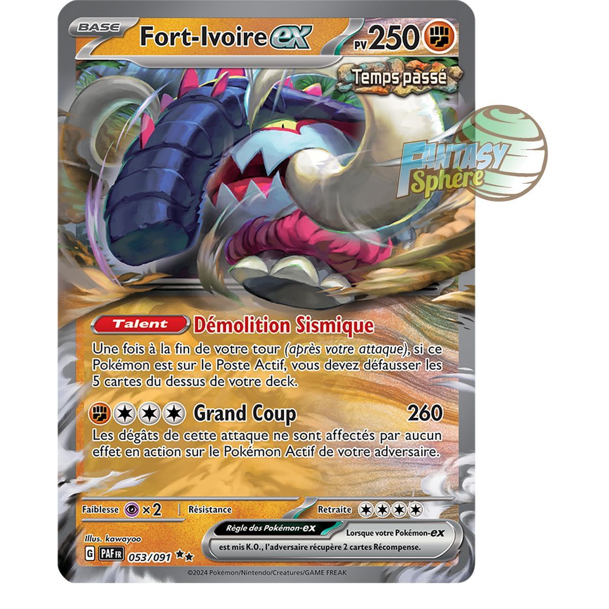 Fort-Ivoire EX -  Double Rare 53/91 - Ecarlate et Violet Destinées de Paldea