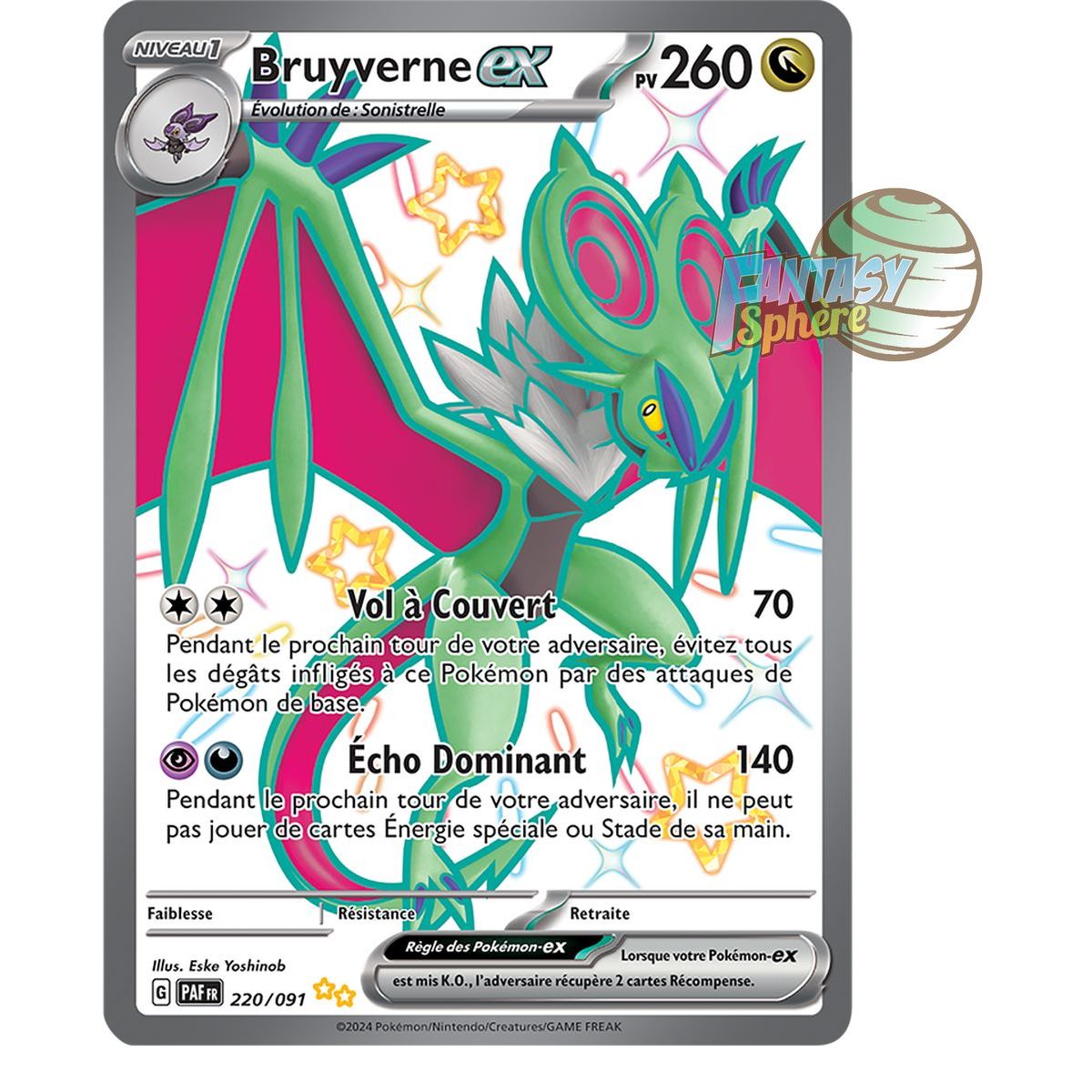 Bruyverne EX -  Shiny Ultra Rare 220/91 - Ecarlate et Violet Destinées de Paldea